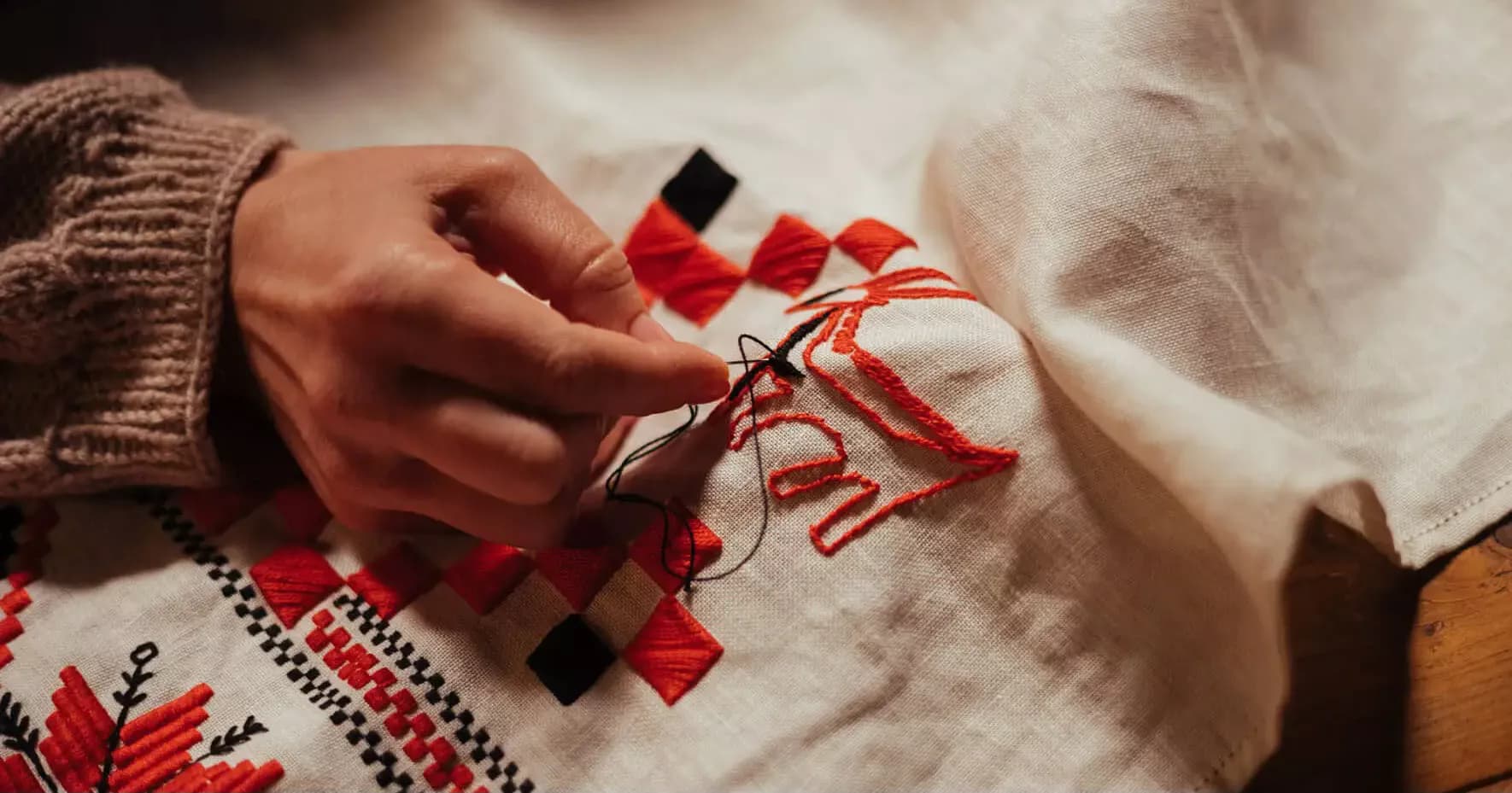 Embroidered with pain